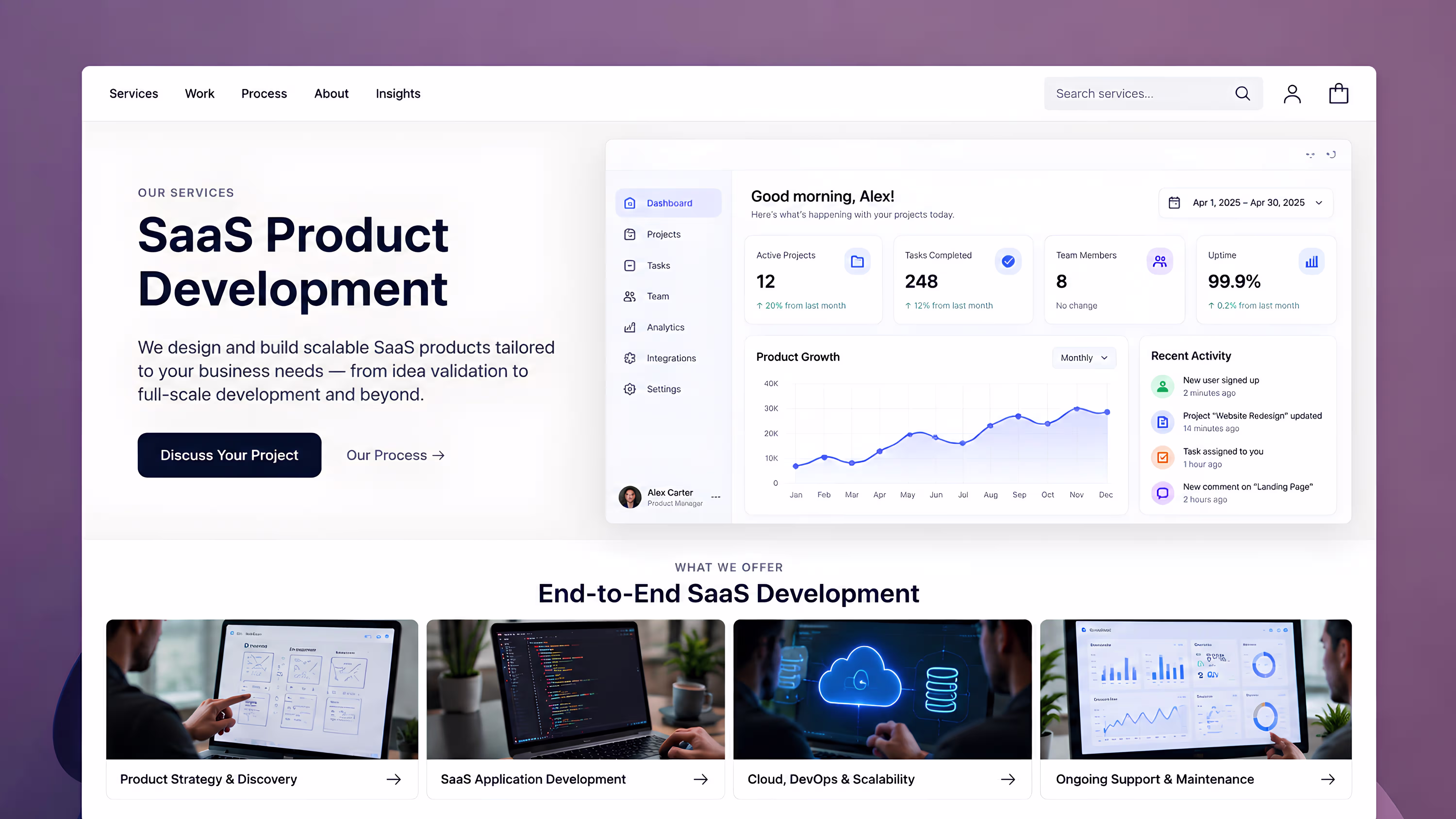 From product concept to a working SaaS platform - built to grow